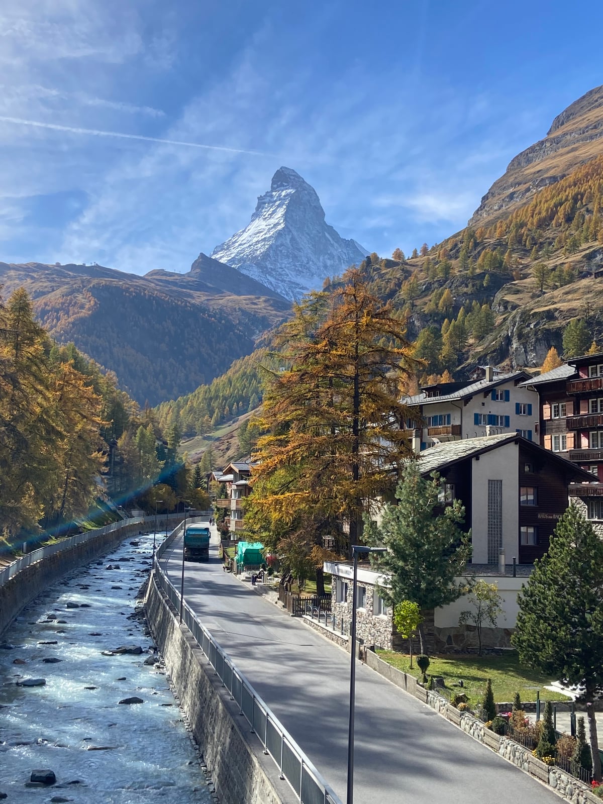 The Matterhorn above Zermatt in the Swiss Alps